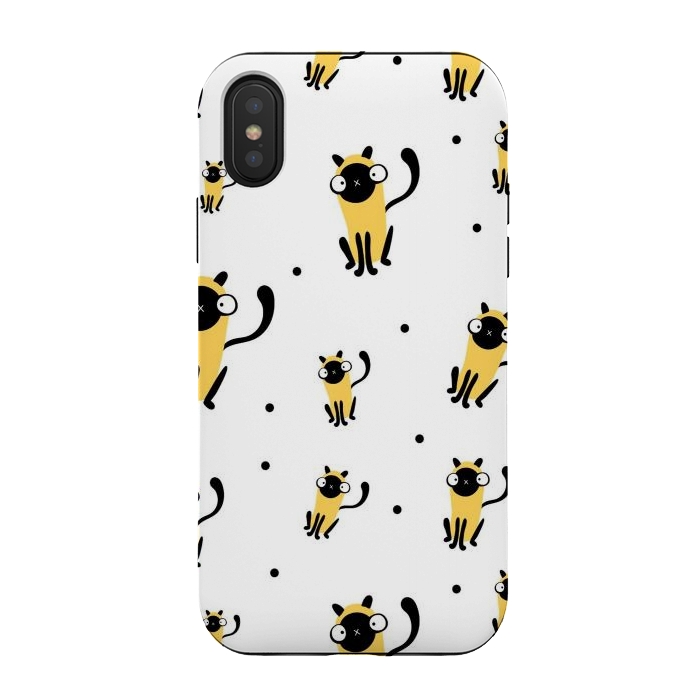 iPhone Xs / X StrongFit cool cats by haroulita