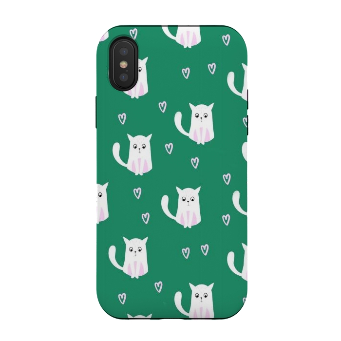 iPhone Xs / X StrongFit cats pattern by haroulita