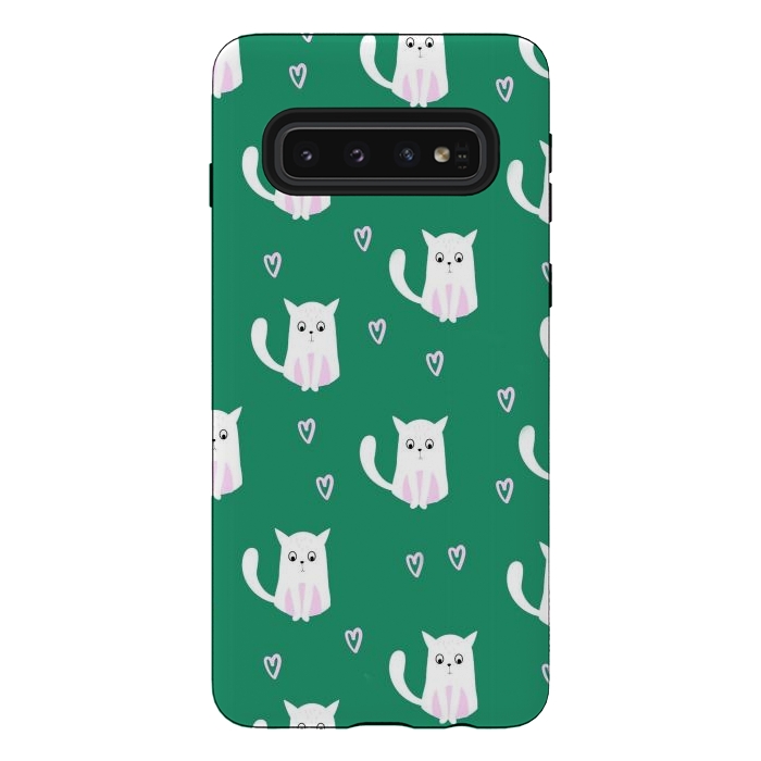 Galaxy S10 StrongFit cats pattern by haroulita