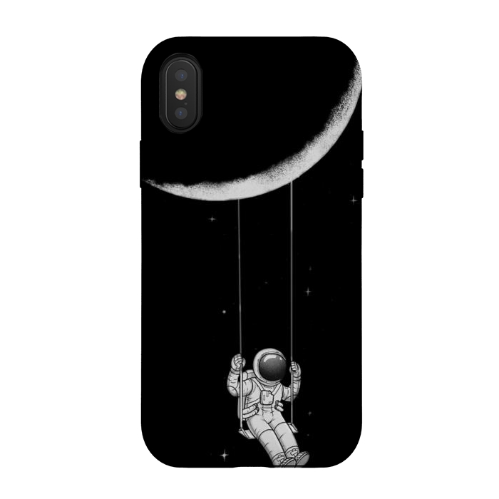 iPhone Xs / X StrongFit moon astronaut by haroulita