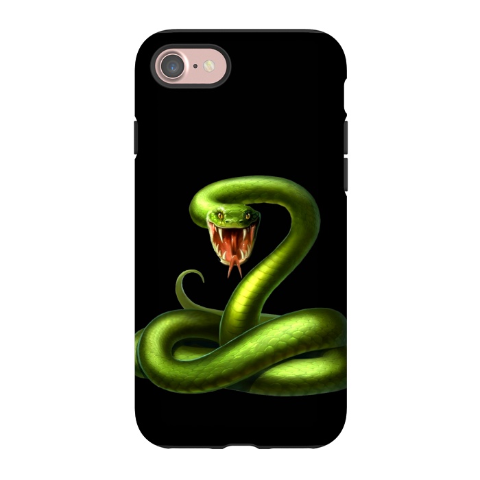 iPhone 7 StrongFit green snake by haroulita