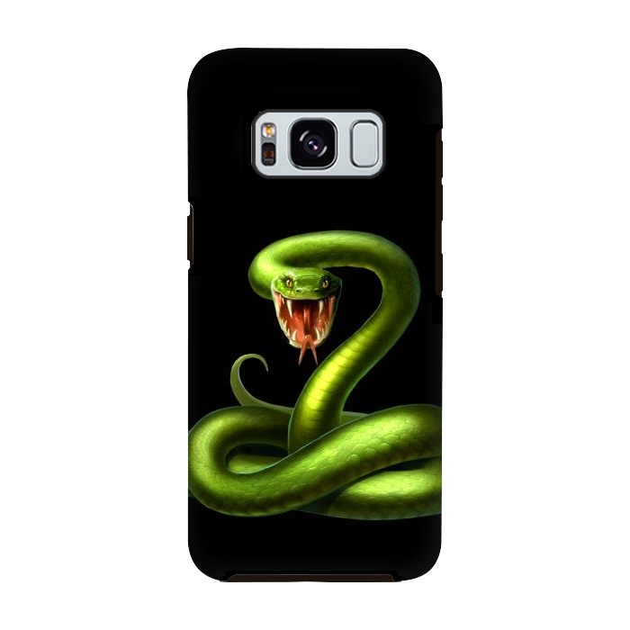 Galaxy S8 StrongFit green snake by haroulita