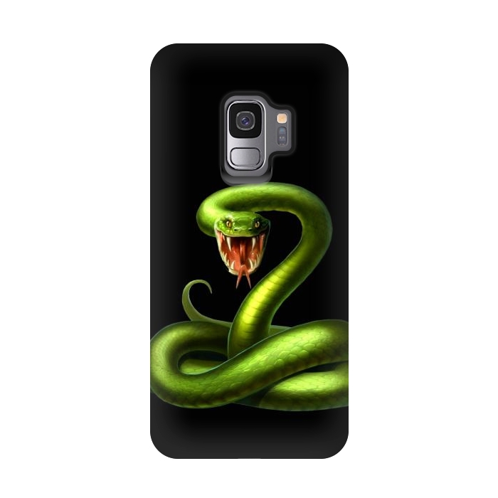 Galaxy S9 StrongFit green snake by haroulita