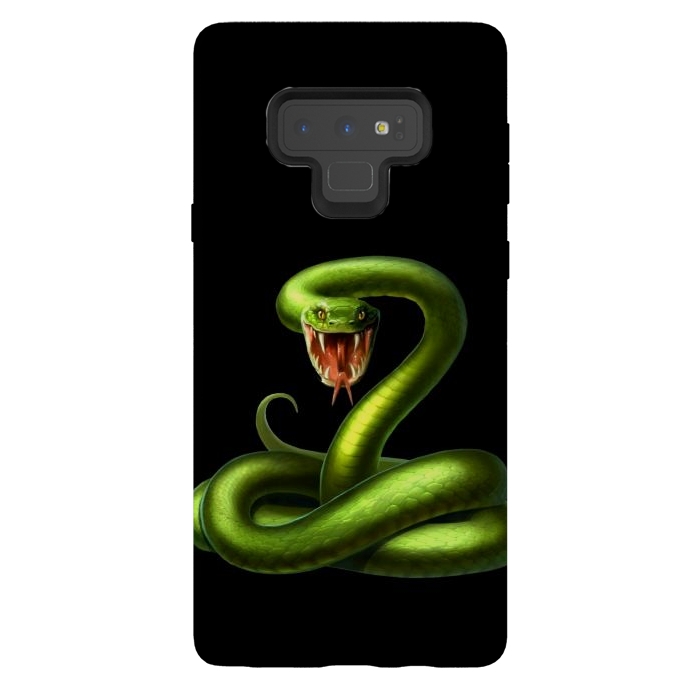 Galaxy Note 9 StrongFit green snake by haroulita