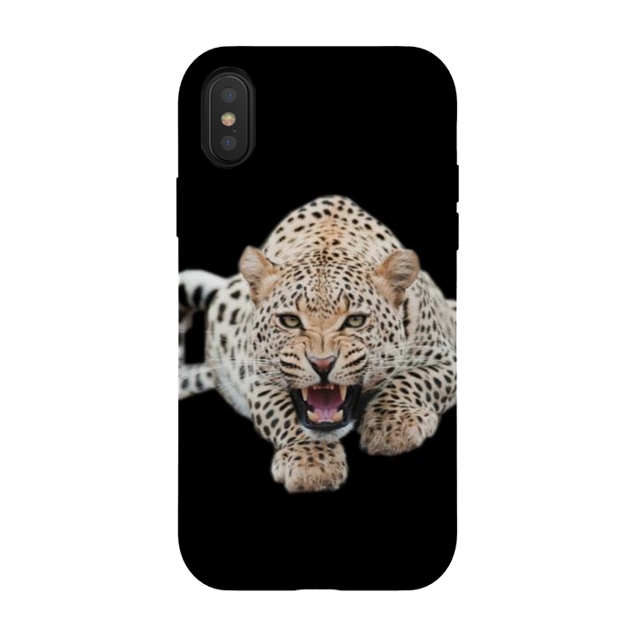 iPhone Xs / X StrongFit wild leopard by haroulita