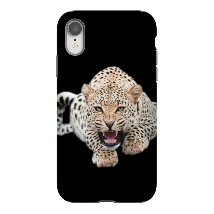 iPhone Xr StrongFit wild leopard by haroulita