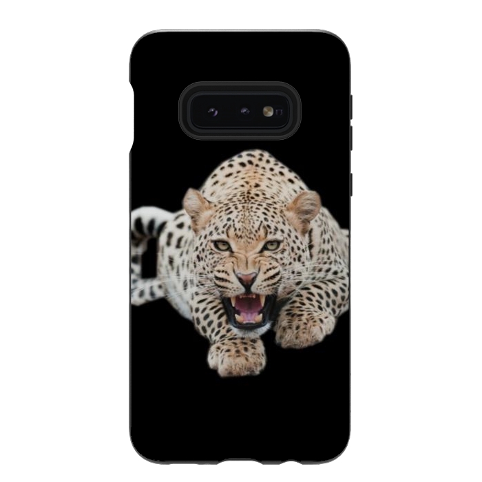 Galaxy S10e StrongFit wild leopard by haroulita