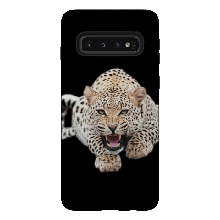 Galaxy S10 StrongFit wild leopard by haroulita