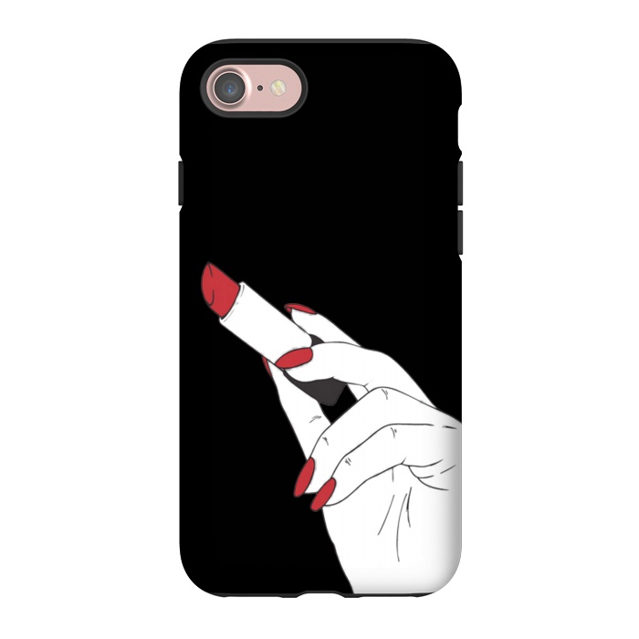 iPhone 7 StrongFit red lipstick by haroulita