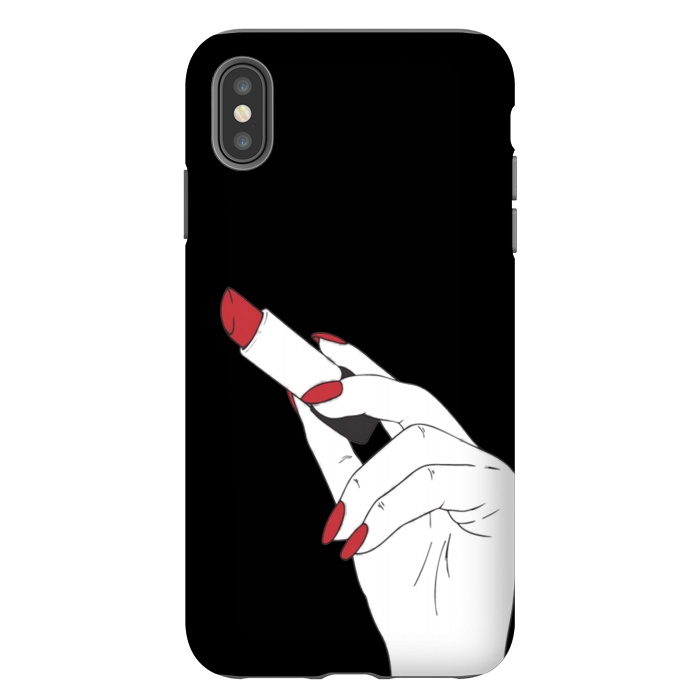 iPhone Xs Max StrongFit red lipstick by haroulita
