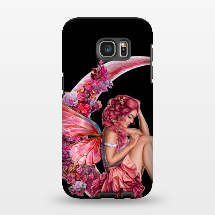 Galaxy S7 EDGE StrongFit pink moon fairy by haroulita