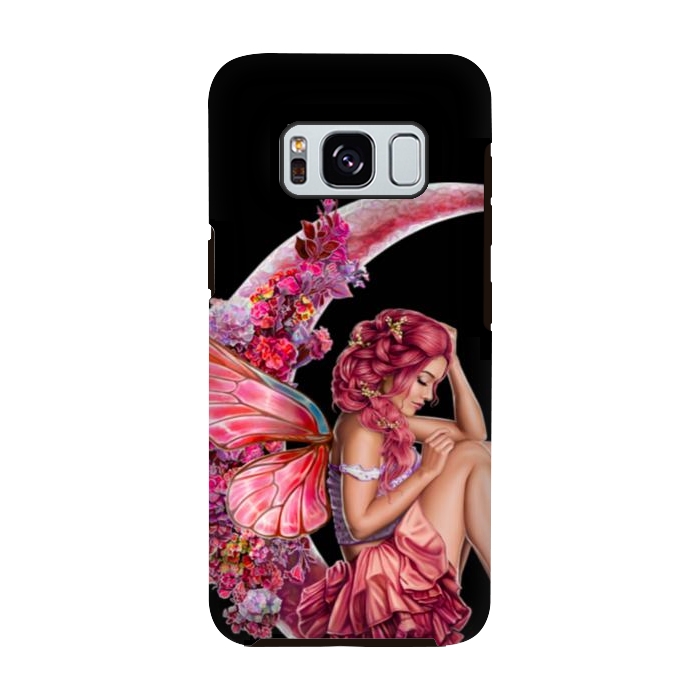 Galaxy S8 StrongFit pink moon fairy by haroulita