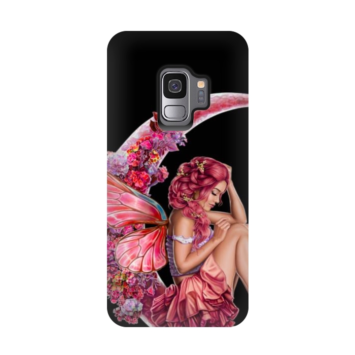 Galaxy S9 StrongFit pink moon fairy by haroulita