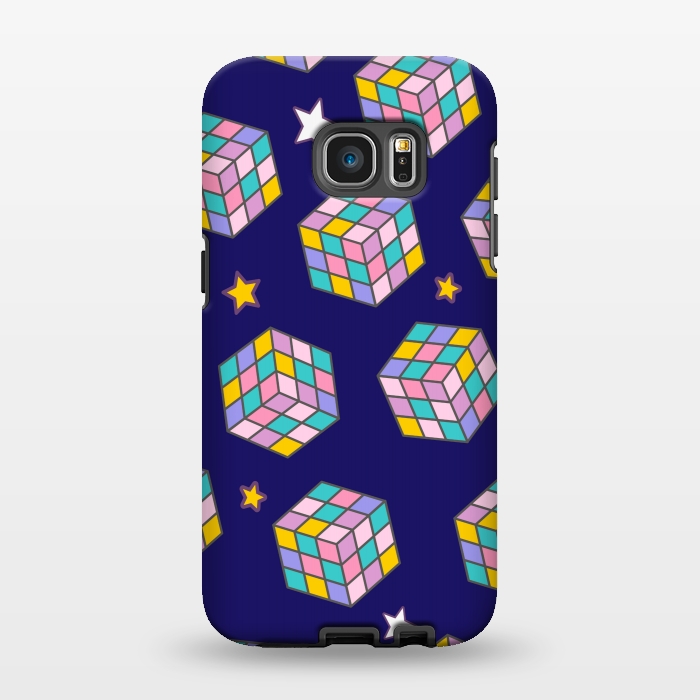 Galaxy S7 EDGE StrongFit cube game pattern by MALLIKA
