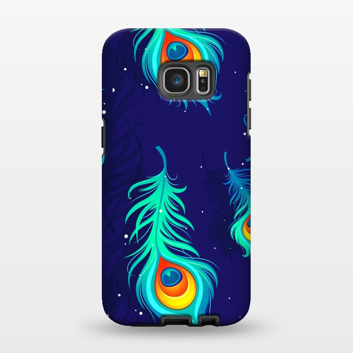 Galaxy S7 EDGE StrongFit peacock pattern 2  by MALLIKA
