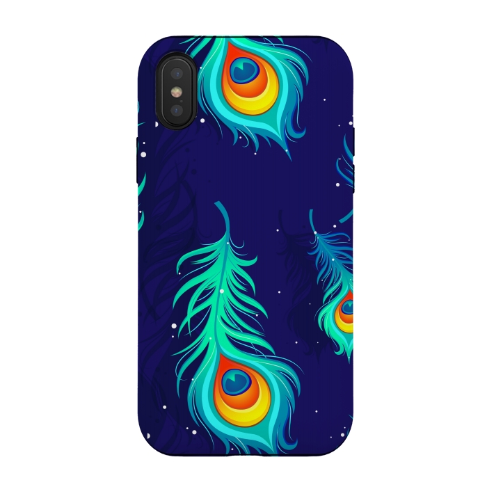 iPhone Xs / X StrongFit peacock pattern 2  by MALLIKA