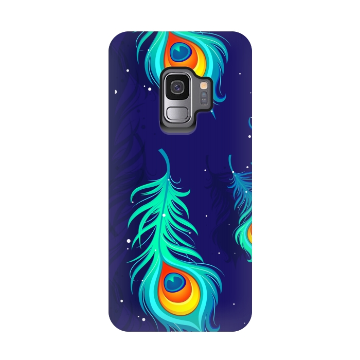 Galaxy S9 StrongFit peacock pattern 2  by MALLIKA