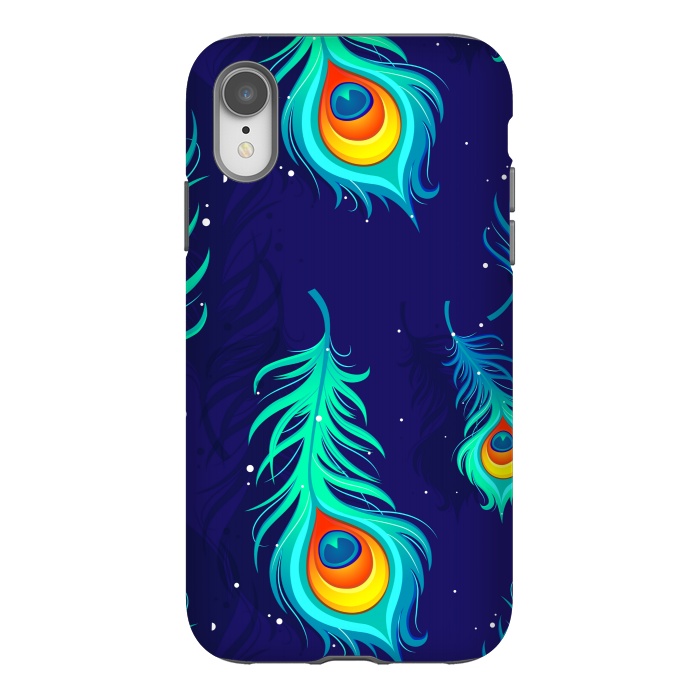 iPhone Xr StrongFit peacock pattern 2  by MALLIKA