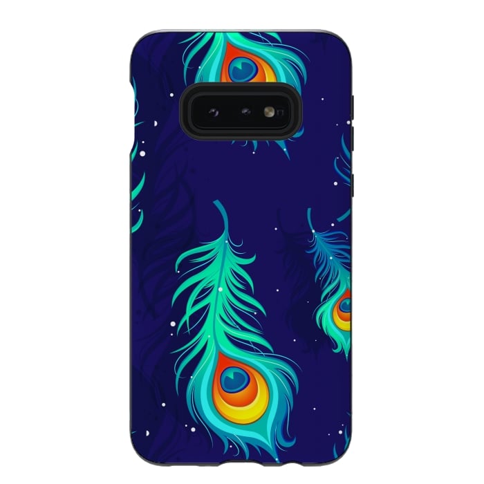 Galaxy S10e StrongFit peacock pattern 2  by MALLIKA