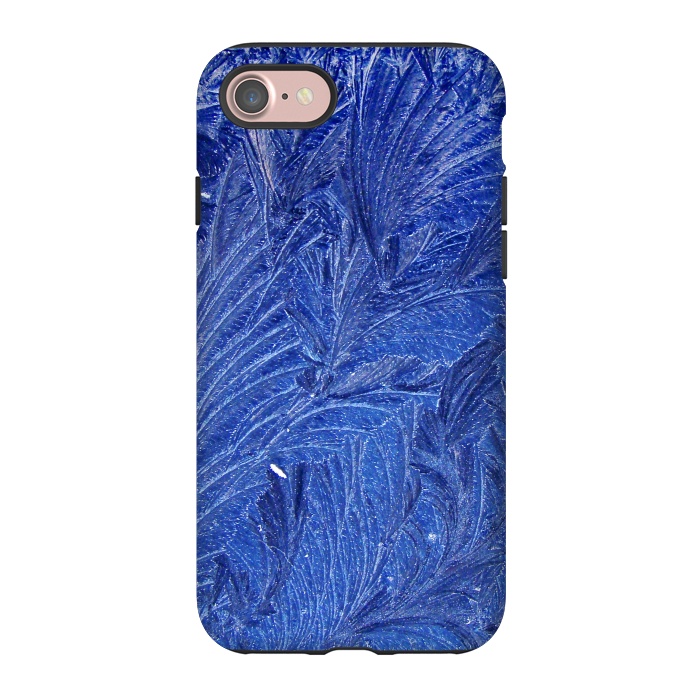iPhone 7 StrongFit blue shaded leaves by MALLIKA