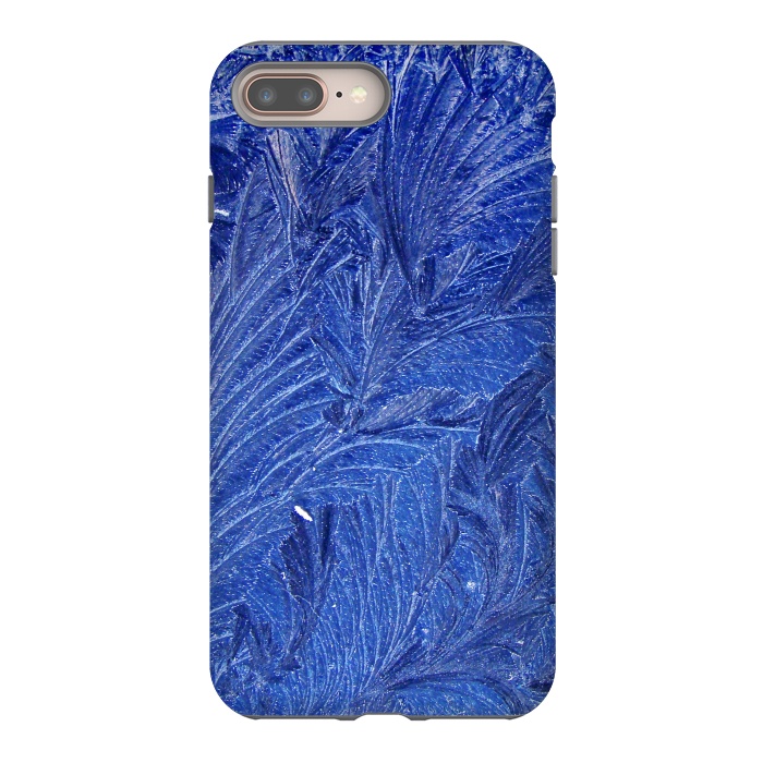iPhone 7 plus StrongFit blue shaded leaves by MALLIKA