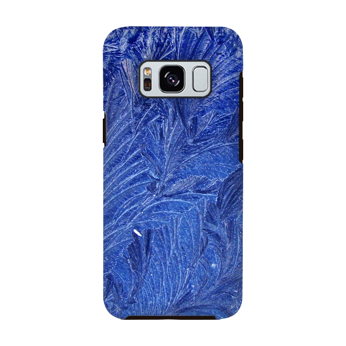 Galaxy S8 StrongFit blue shaded leaves by MALLIKA