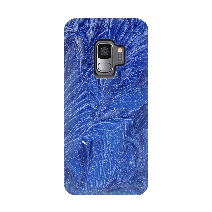 Galaxy S9 StrongFit blue shaded leaves by MALLIKA
