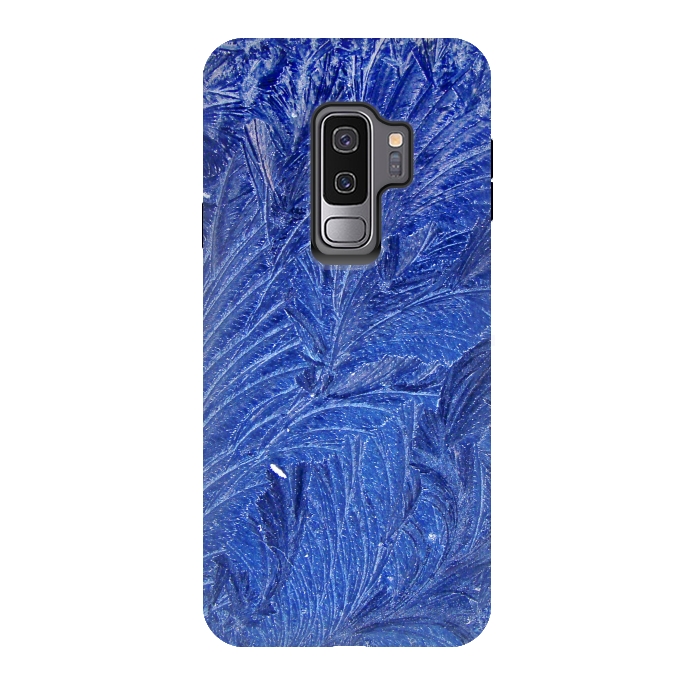 Galaxy S9 plus StrongFit blue shaded leaves by MALLIKA