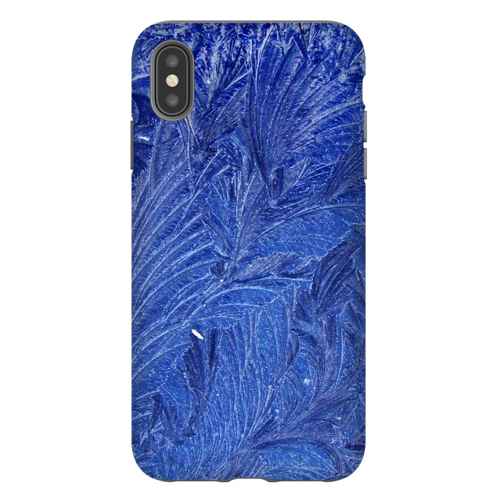 iPhone Xs Max StrongFit blue shaded leaves by MALLIKA