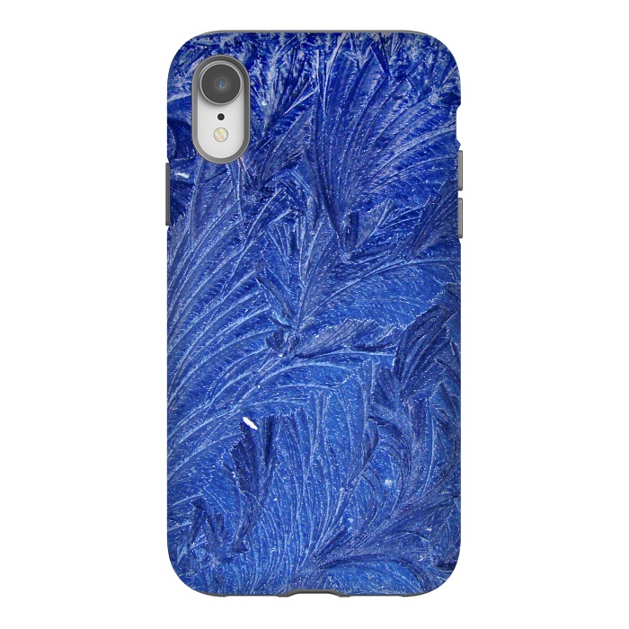 iPhone Xr StrongFit blue shaded leaves by MALLIKA