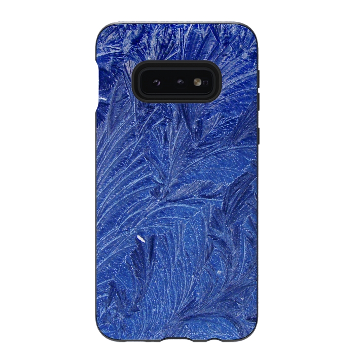 Galaxy S10e StrongFit blue shaded leaves by MALLIKA