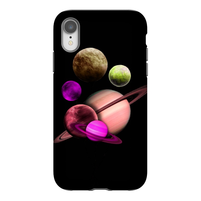 iPhone Xr StrongFit Purple pink space by haroulita