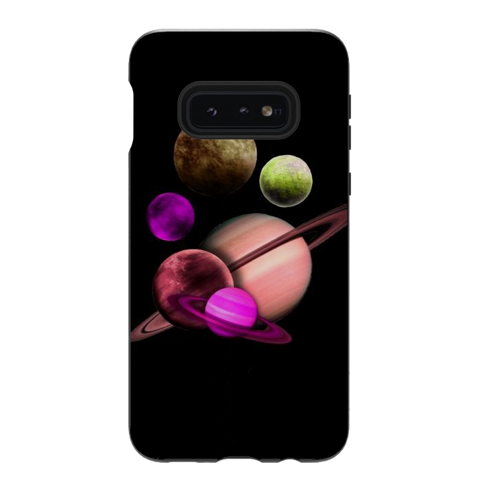 Galaxy S10e StrongFit Purple pink space by haroulita