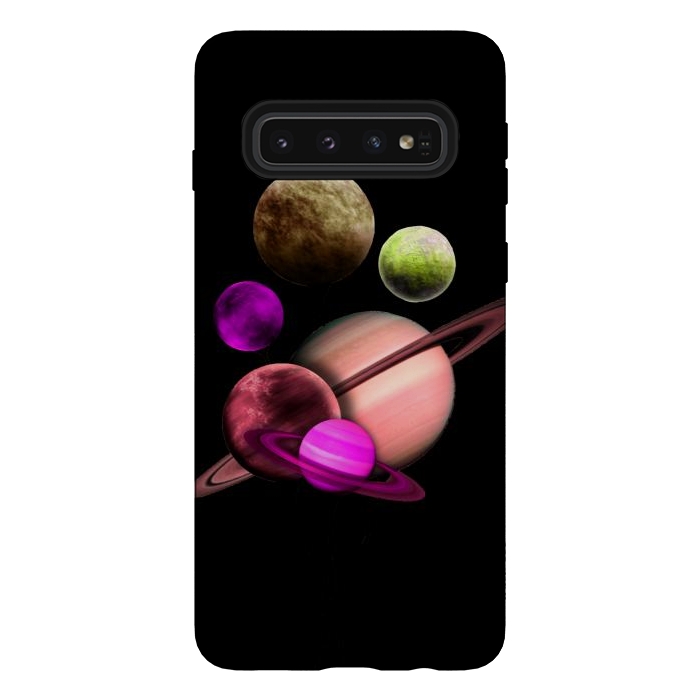 Galaxy S10 StrongFit Purple pink space by haroulita
