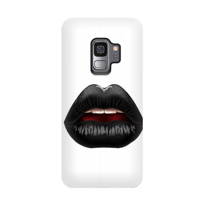 Galaxy S9 StrongFit black lips by haroulita
