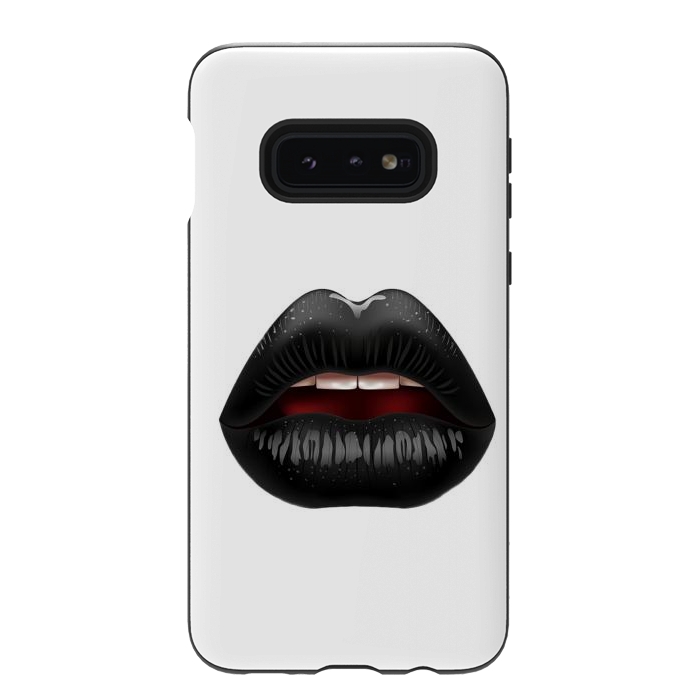 Galaxy S10e StrongFit black lips by haroulita