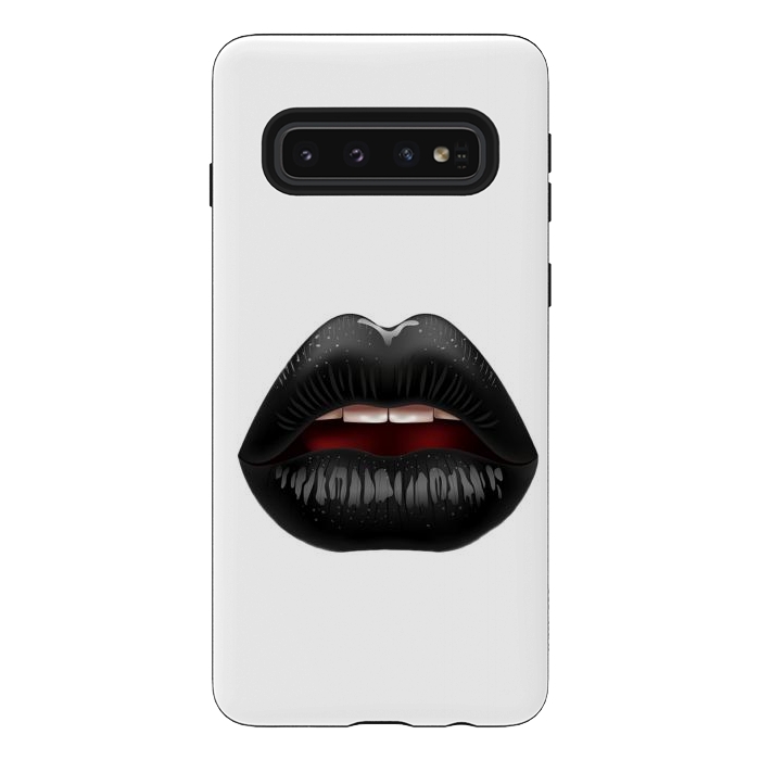 Galaxy S10 StrongFit black lips by haroulita