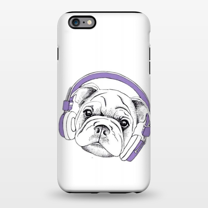 iPhone 6/6s plus StrongFit french bulldog listening music by haroulita