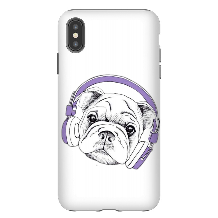 iPhone Xs Max StrongFit french bulldog listening music by haroulita