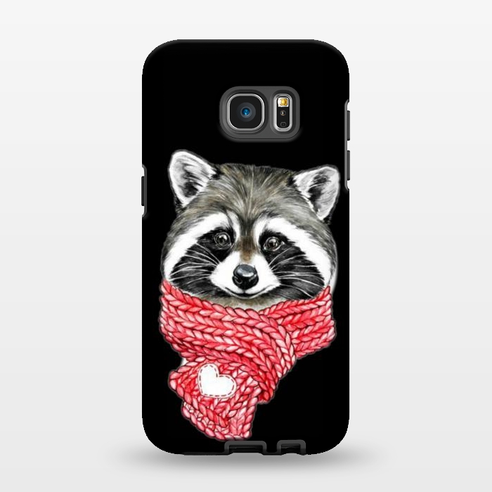 Galaxy S7 EDGE StrongFit cute Raccoon by haroulita