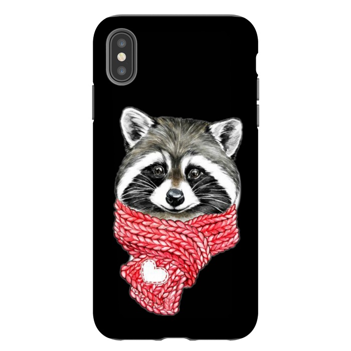 iPhone Xs Max StrongFit cute Raccoon by haroulita