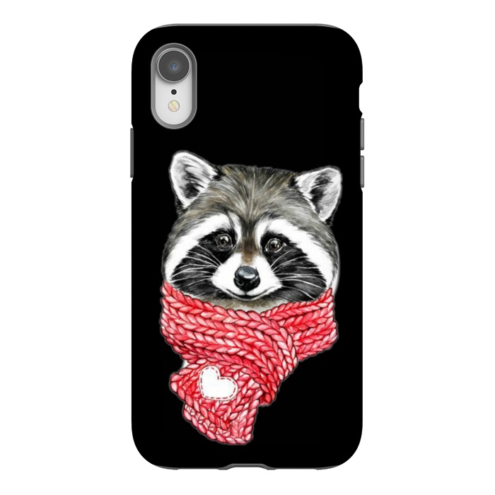 iPhone Xr StrongFit cute Raccoon by haroulita