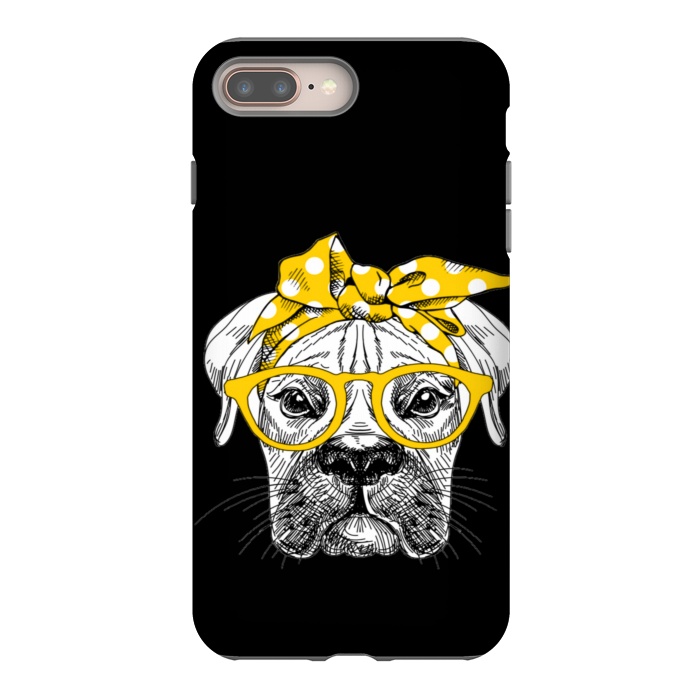 iPhone 7 plus StrongFit cute dog with glasses by haroulita
