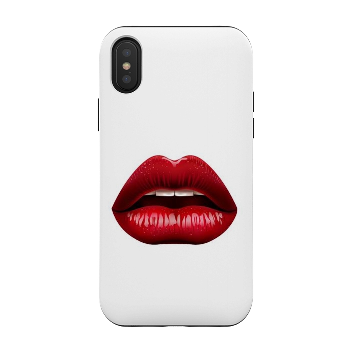 iPhone Xs / X StrongFit red lips by haroulita