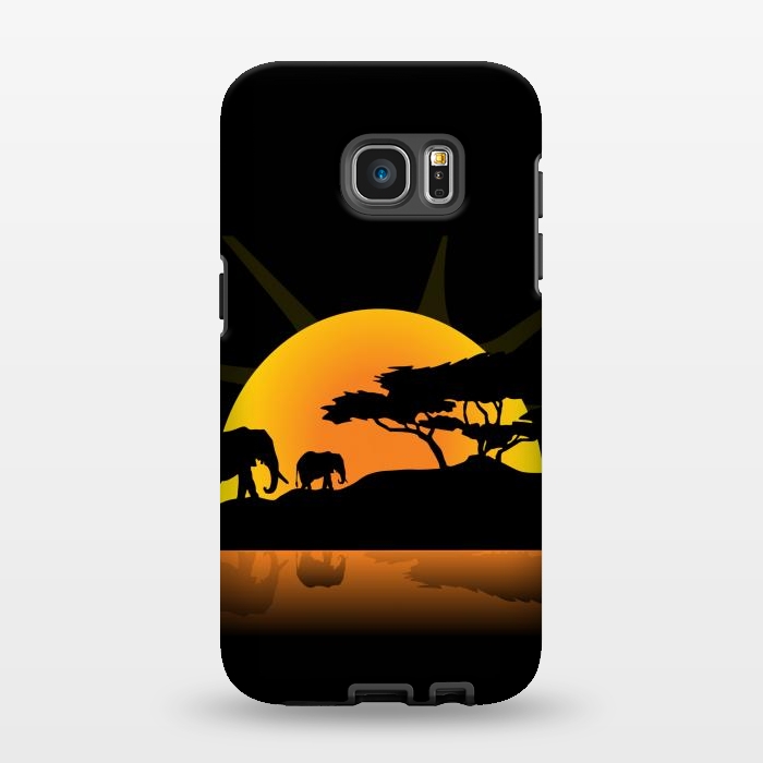 Galaxy S7 EDGE StrongFit african sunset by haroulita