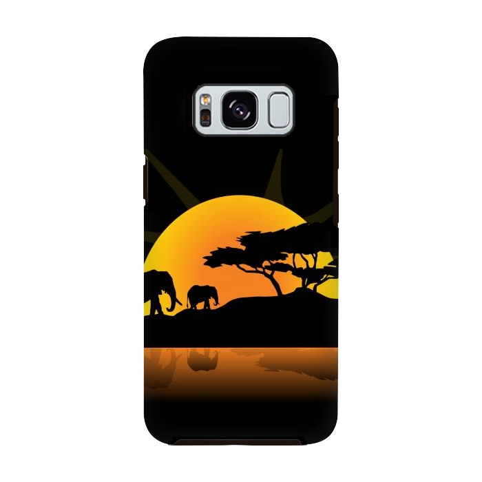 Galaxy S8 StrongFit african sunset by haroulita