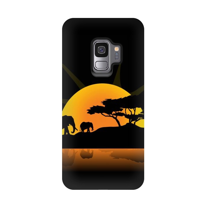 Galaxy S9 StrongFit african sunset by haroulita