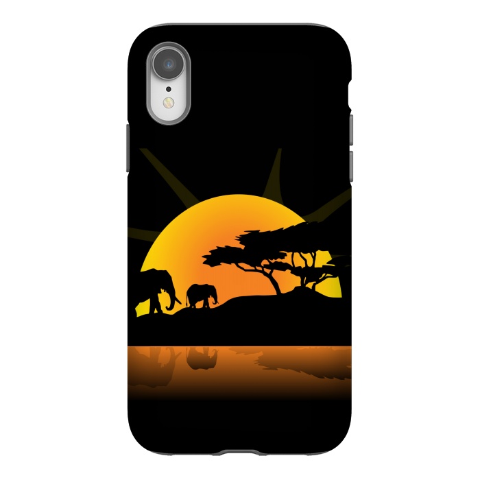 iPhone Xr StrongFit african sunset by haroulita