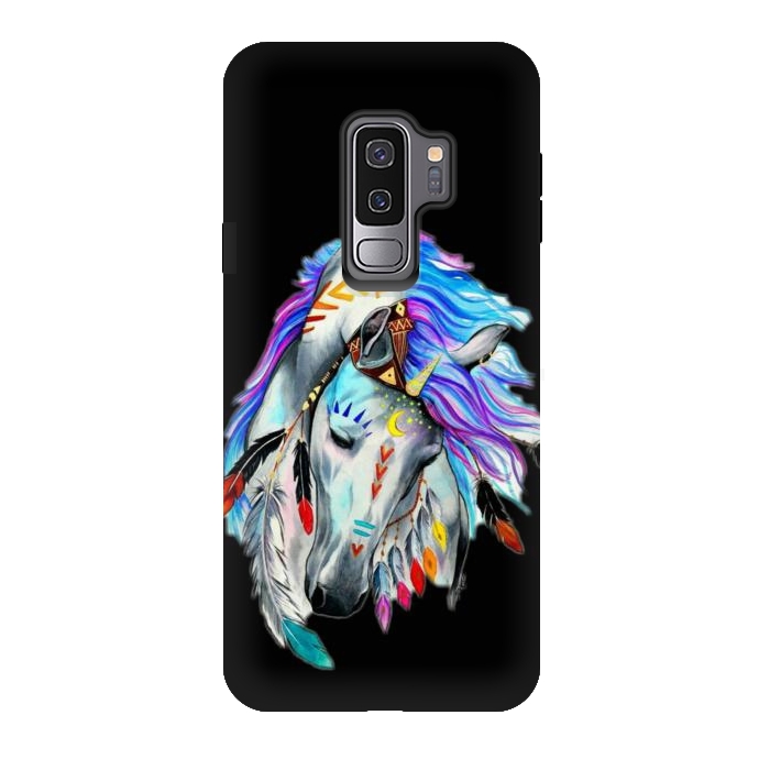 Galaxy S9 plus StrongFit feather horse by haroulita