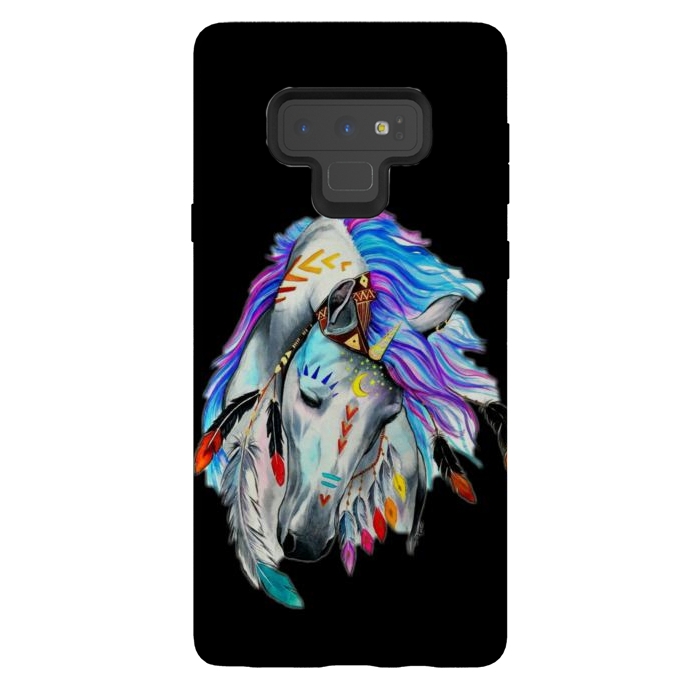 Galaxy Note 9 StrongFit feather horse by haroulita